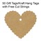 Wrapables 50 Gift Tags/Kraft Hang Tags with Free Cut Strings for Gifts, Crafts & Price Tags